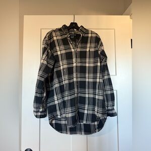 Ralph Lauren Plaid Button Up Gray and Black Medium Blake Cotton